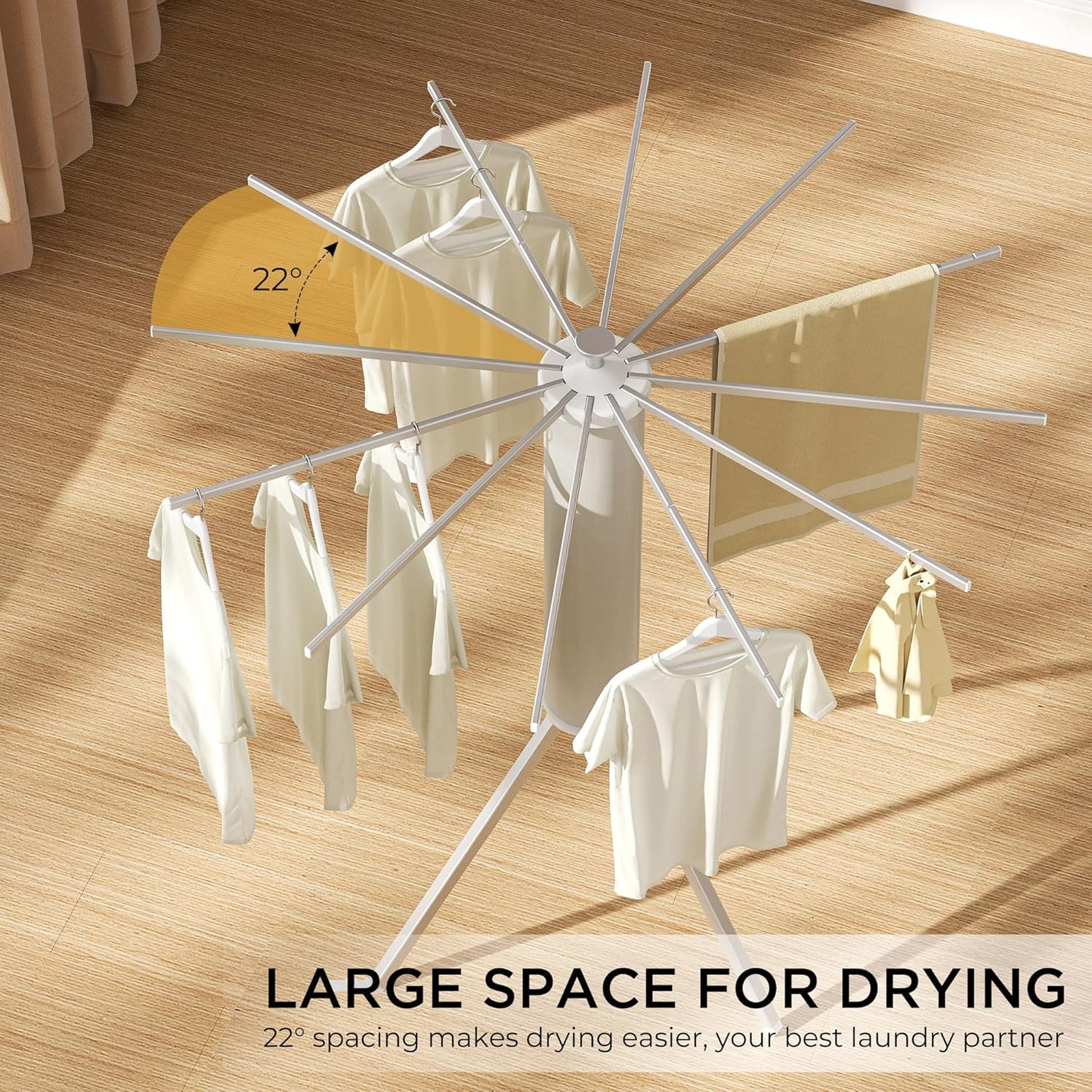 Tripod Clothes Drying Rack, Garment Rack Portable and Foldable Space Saving Laundry Drying Rack