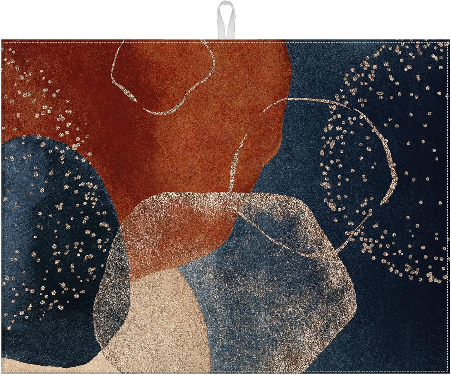 Abstract Stones Art Dish Drying Mat for Kitchen Counter Microfiber Absorbent Dish Kitchen Drying