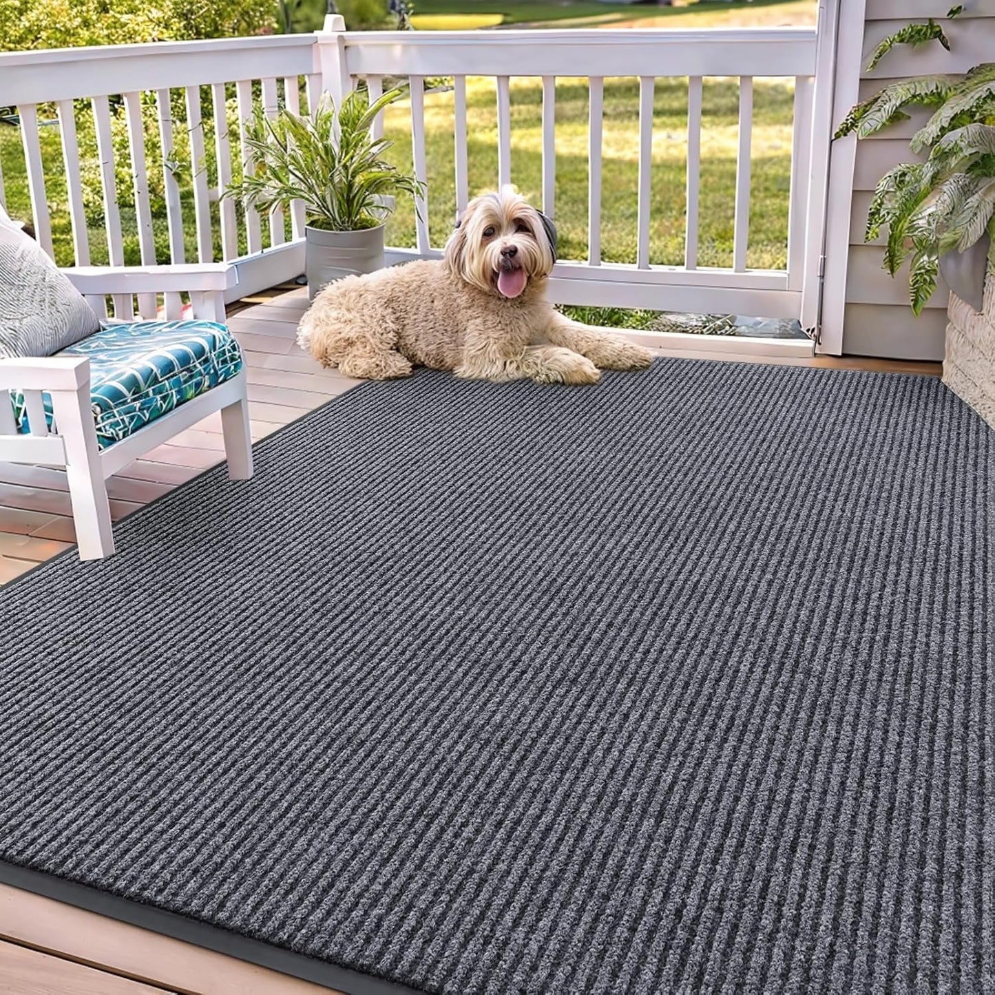 OLANLY Front Door Mat Indoor Outdoor Entrance, Waterproof Heavy Duty Doormat, Fade Resistant, Low