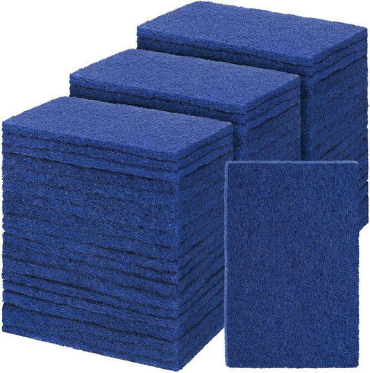 Hoolerry 100 Pcs Heavy Duty Scouring Pads Non Scratch Household Scrub Pads for Cleaning Reusable