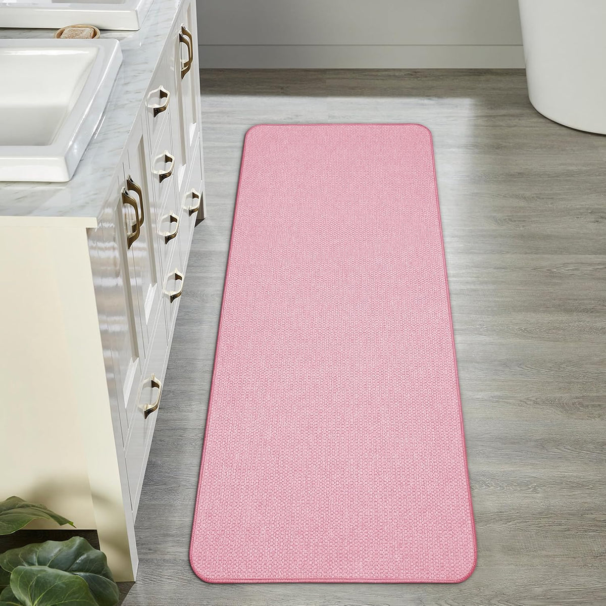 Bath Mat,Ultra Thin Bathroom Runner Rugs,Large Bath Mats for Bathroom,Quick Dry,Non-Slip,Machine
