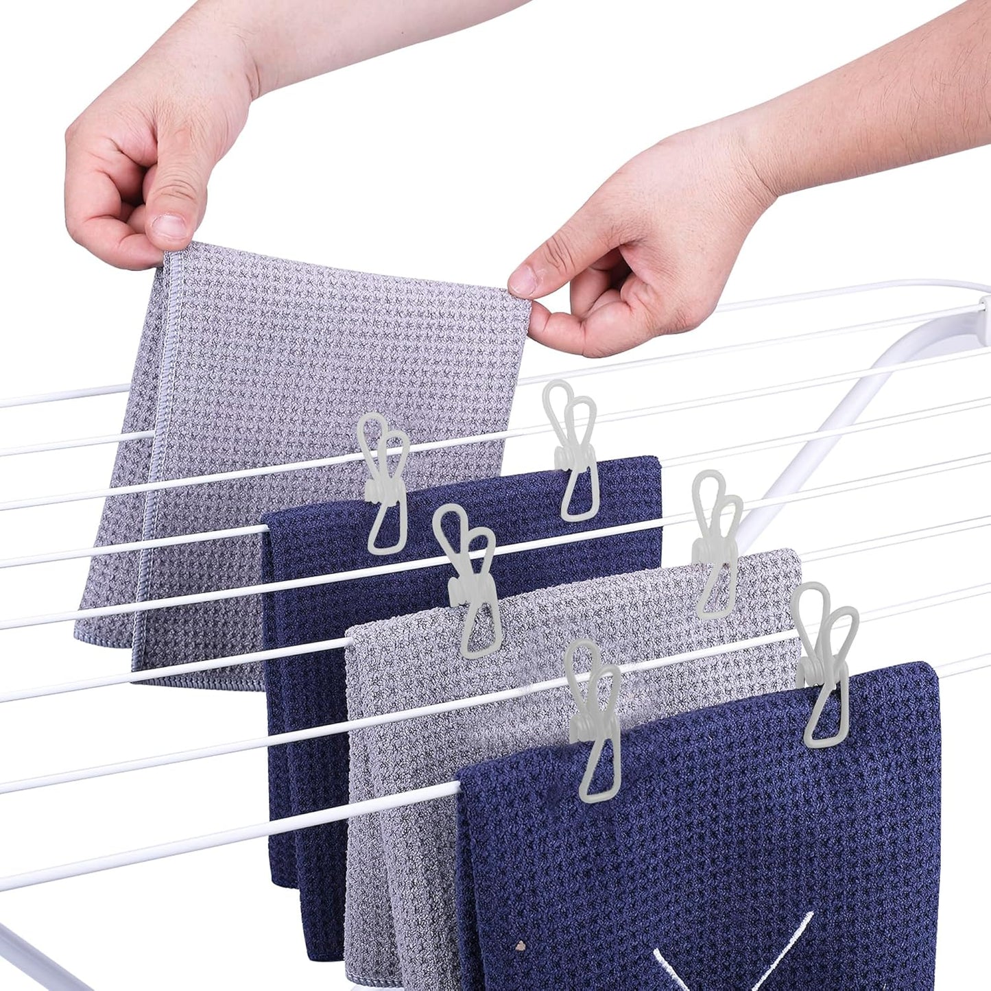 30 Pack White Chip Bag Clips for Food - PVC 2 Inch Coated Sealer for Sealing Food - Paper Holder