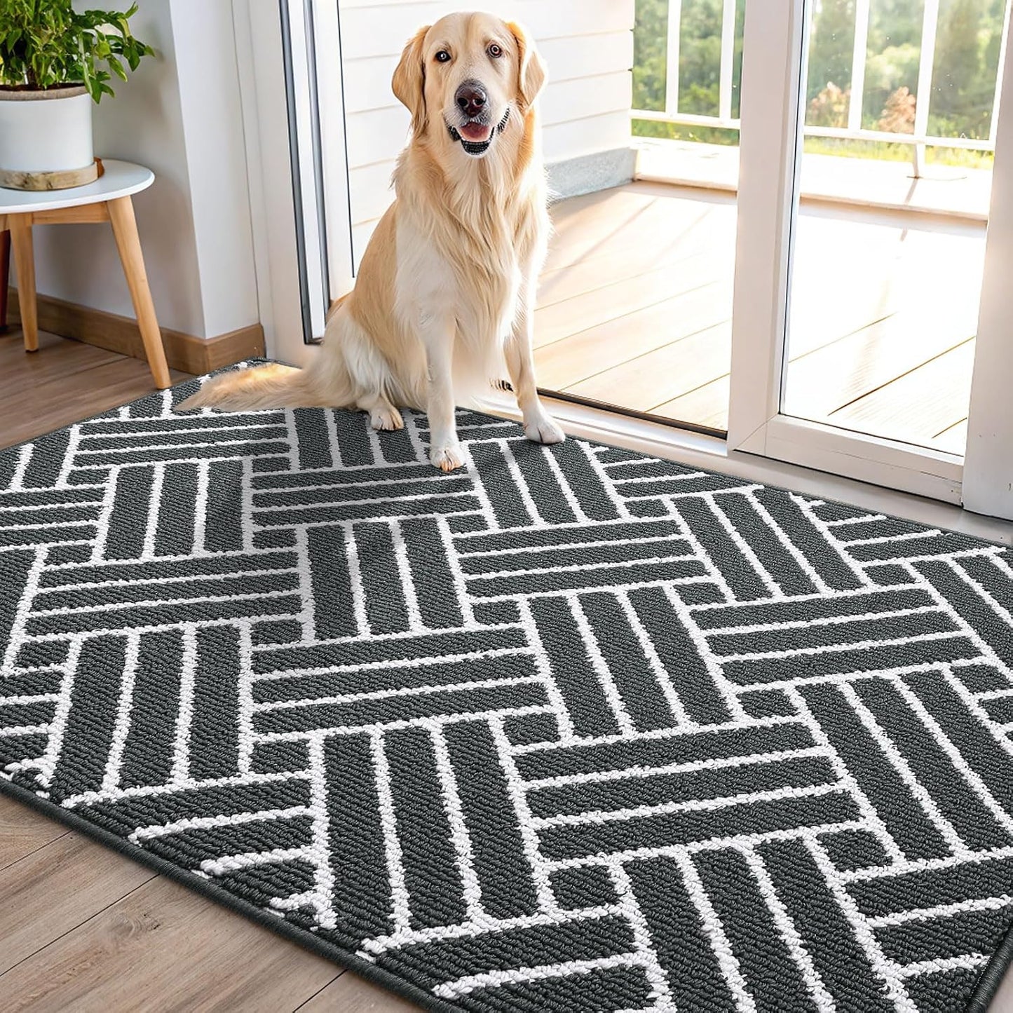 OLANLY Indoor Door Mat, 48x32 Inch, Dirt Resistant and Absorbent, Non-Slip Rubber Backing Floor