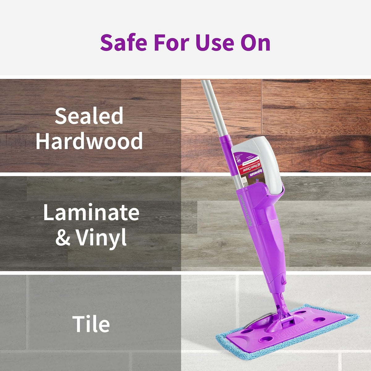 Rejuvenate Click N Clean Multi-Surface Spray Mop All-in-One Kit Cleans and Revitalizes Floors, 1