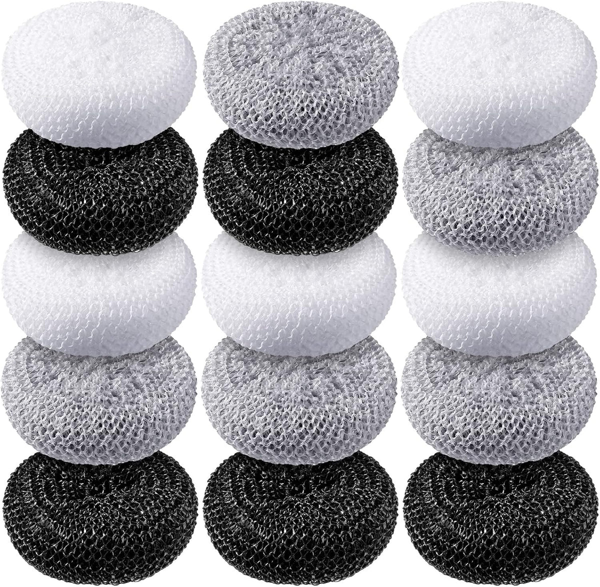 Blulu Plastic Dish Scrubbers for Dishes Pot Round Nylon Pad, Mesh Scouring Non Scratch Pads(Simple