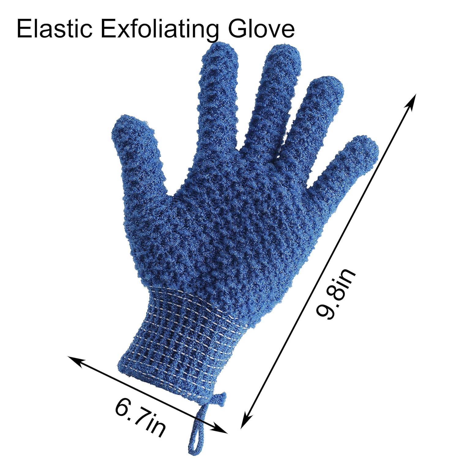 Bath Exfoliating Gloves Scrub - 4 pcs (2 Pair) Lengthened and Large Exfoliating Scrubbing Gloves