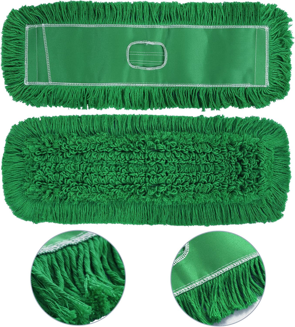 Matthew Cleaning 24'' Industrial Strength Cotton Dust Mop Refill Washable Replacement Heads for