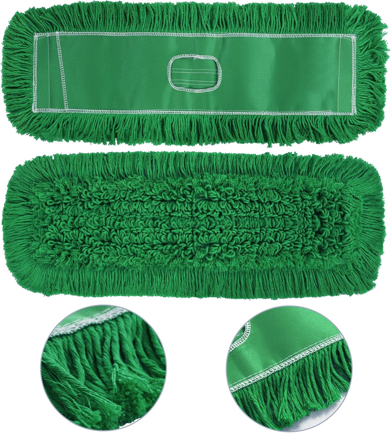 Matthew Cleaning 24'' Industrial Strength Cotton Dust Mop Refill Washable Replacement Heads for