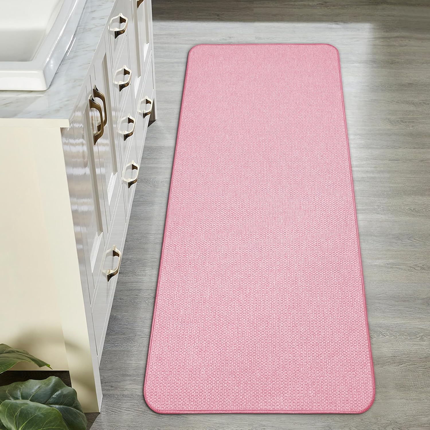 Bath Mat,Ultra Thin Bathroom Runner Rugs,Large Bath Mats for Bathroom,Quick Dry,Non-Slip,Machine