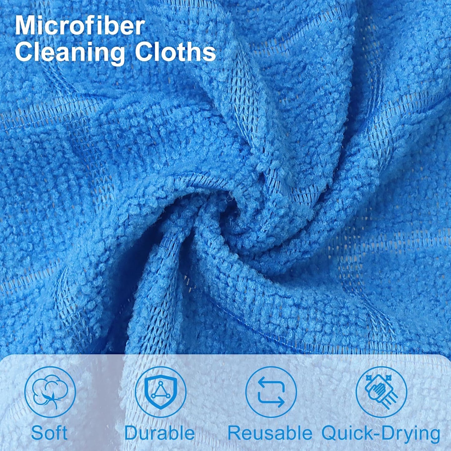 LIVOS Microfiber Cleaning Cloth Roll - 80 Pack, Reusable Paper Towels, Microfiber Towels for Cars