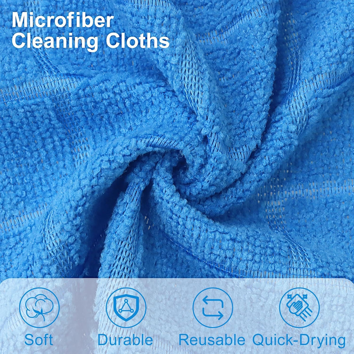 LIVOS Microfiber Cleaning Cloth Roll - 80 Pack, Reusable Paper Towels, Microfiber Towels for Cars