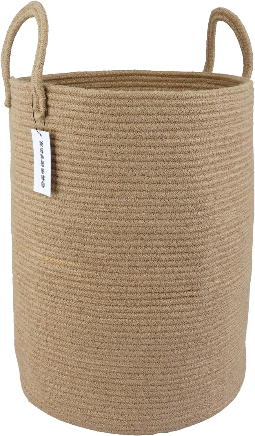 Cotton Rope Laundry Basket Hamper for Clothes Woven Storage Basket for Living Room Bedroom Boho