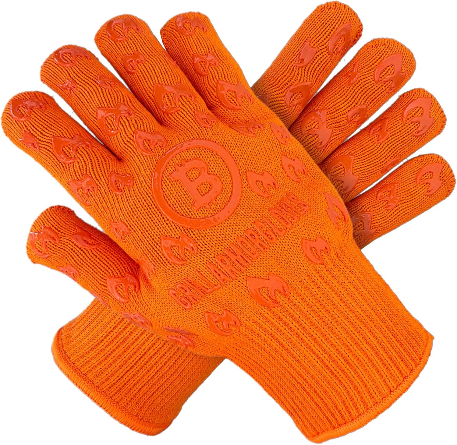 Grill Armor Oven Gloves 932°F Extreme Heat & Cut Resistant Oven Mitts with Fingers for BBQ