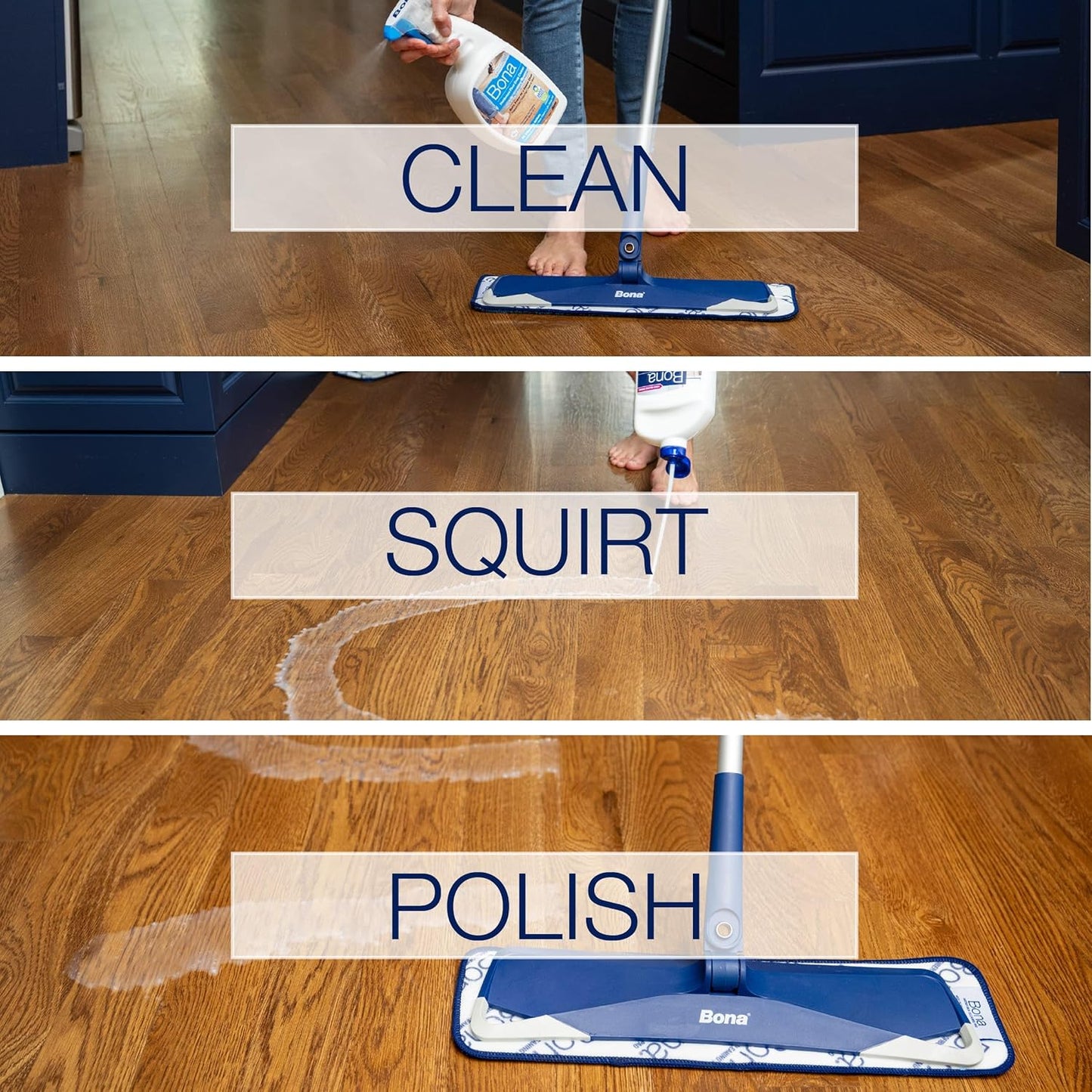 Bona Hardwood Floor Polish - 32 fl oz - High Gloss Shine - Polish for Wood Floors - Protects and