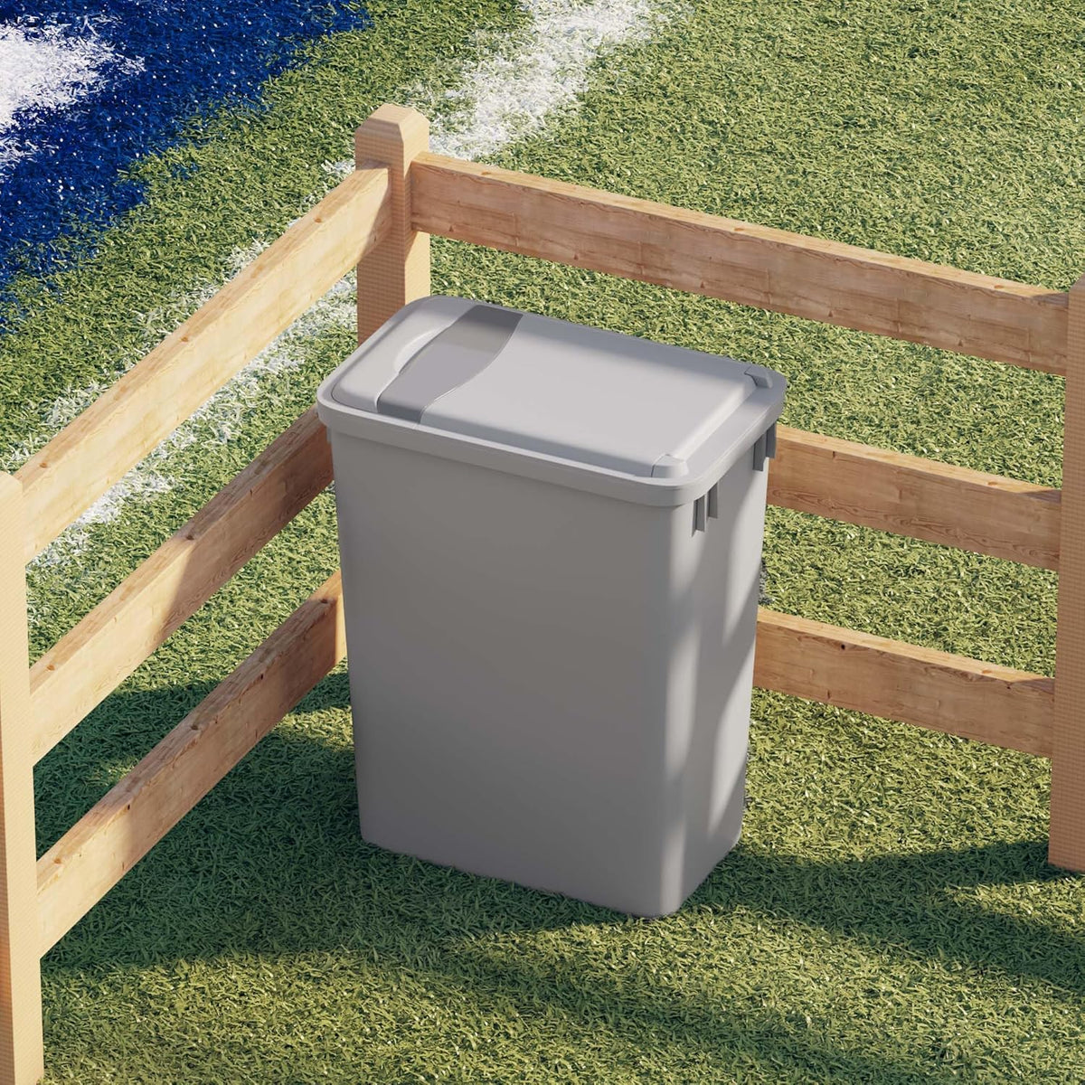 Dowell 35L Wastebasket Trash Container, 37Qt/9.2Gal, Plastic, Stackable, for