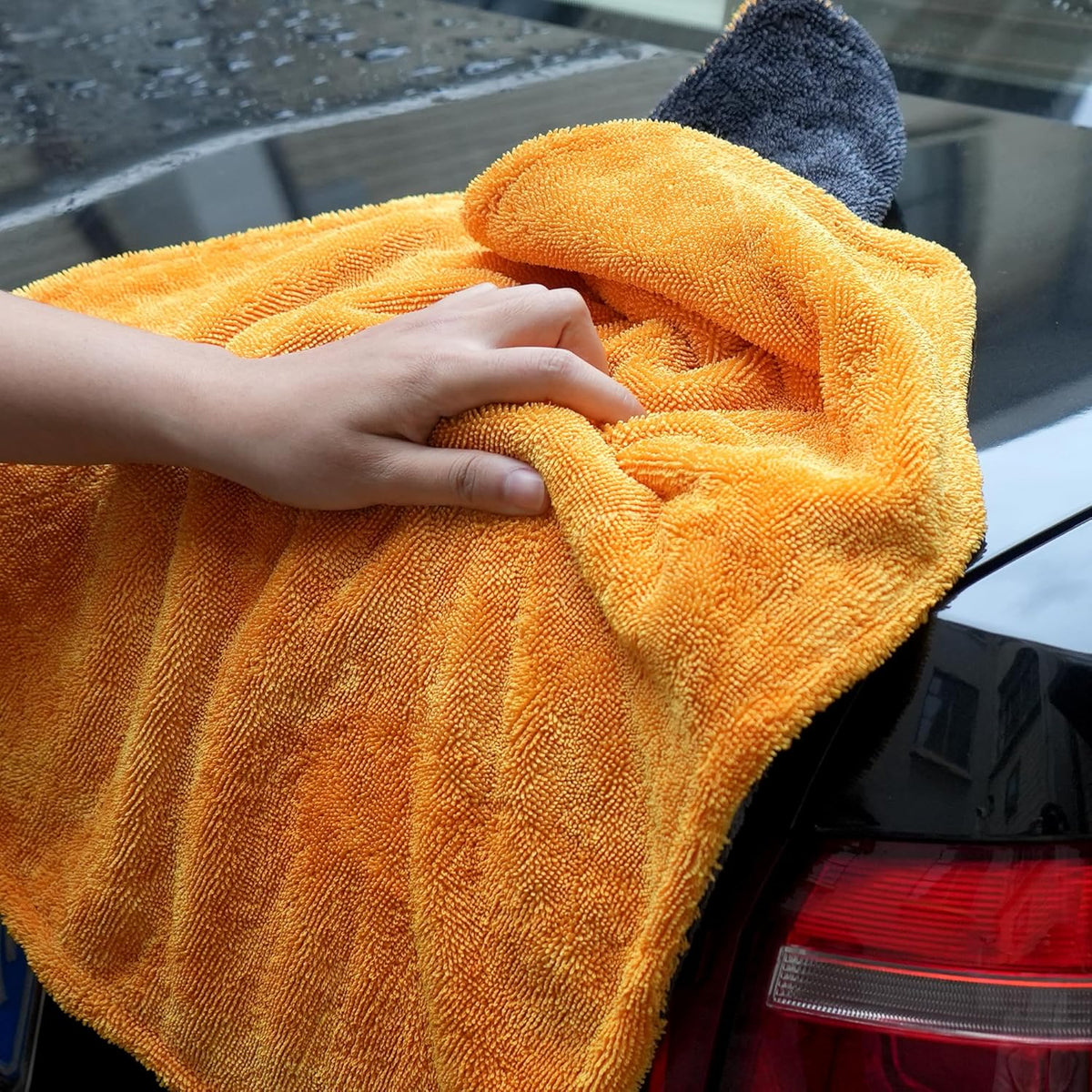 Greenfound Microfiber Towel for Cars, 1000GSM Car Drying Towel, Double Twist Pile & Edgeless