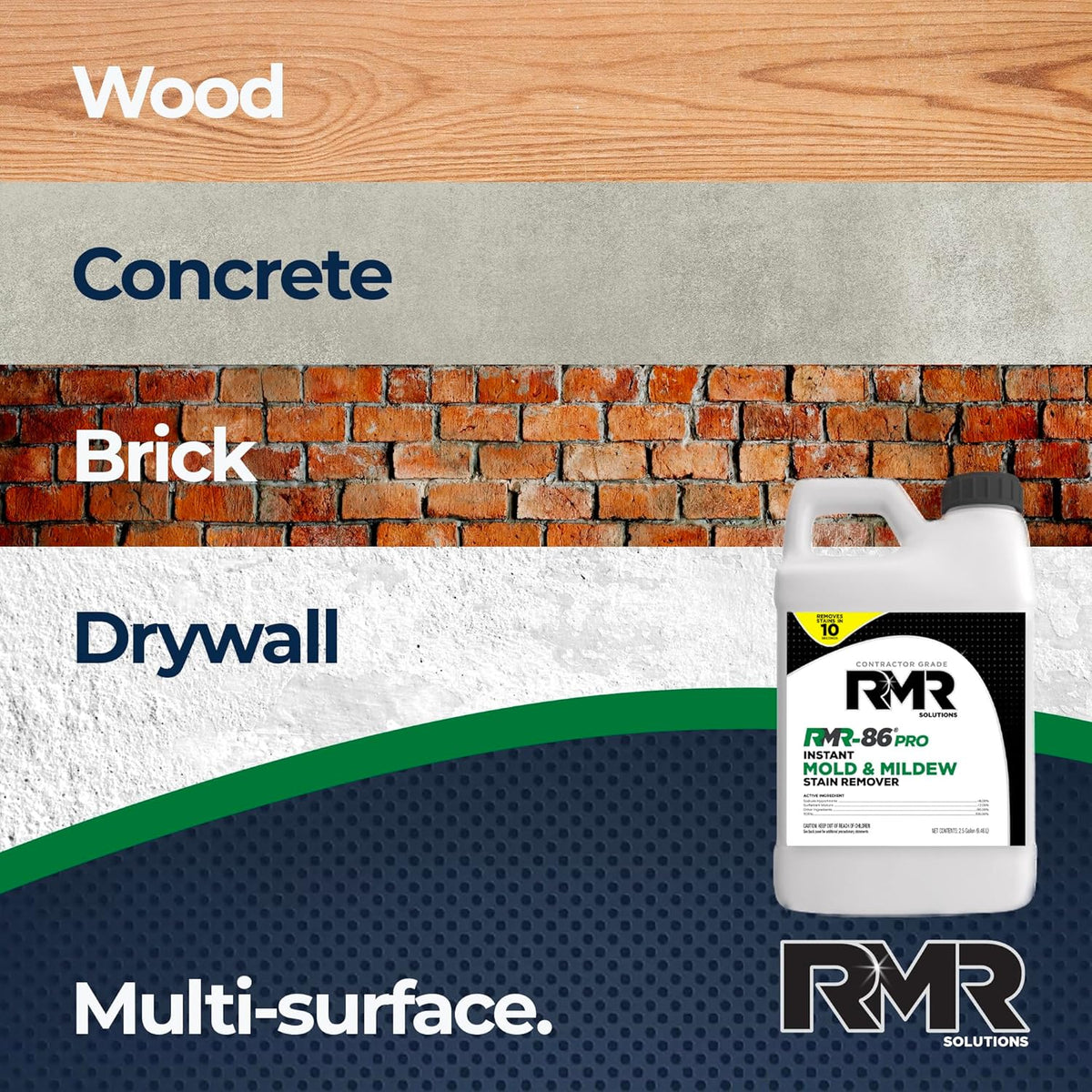 RMR-86 Pro Instant Mold Stain & Mildew Stain Remover - Contractor Grade Cleaning Solution