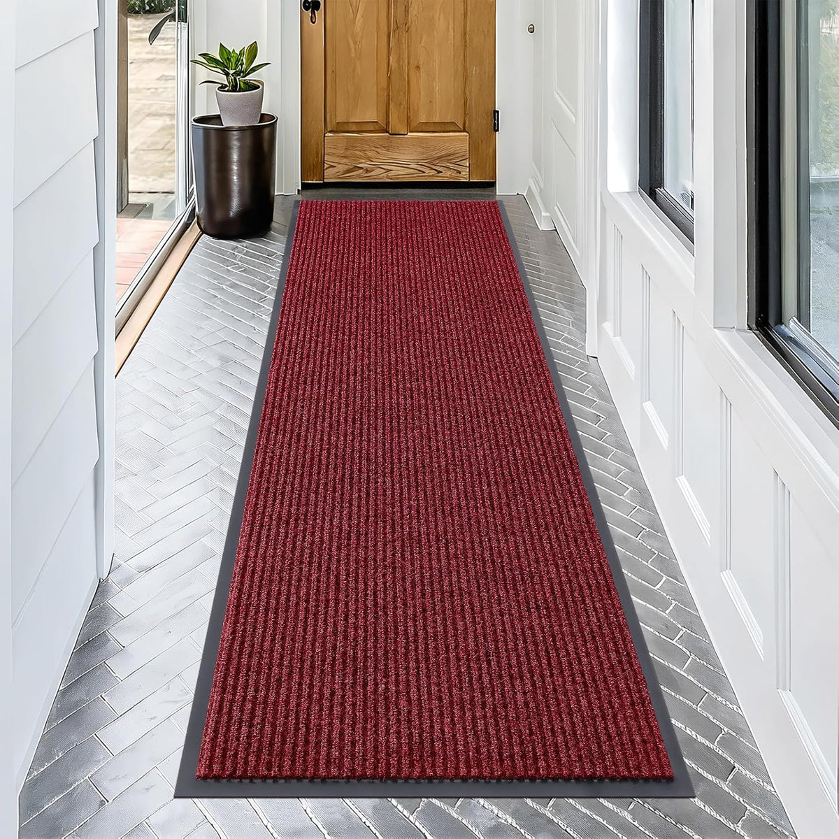 OLANLY Front Door Mat Indoor Outdoor Entrance, Waterproof Heavy Duty Doormat, Fade Resistant, Low