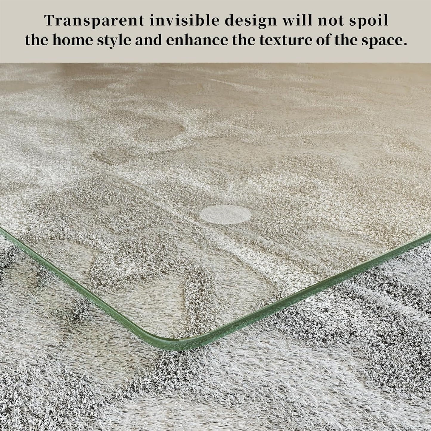 [Tempered Glass] 40" x 80" Glass Chair Mat, 1/5" Thick Office Chair Mat for Carpet or Hardwood
