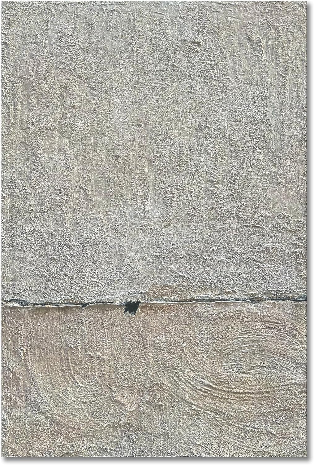 NANKAI Hand painted Minimalist Black and White art canvas Abstract Oil painting 36x24 inch wall
