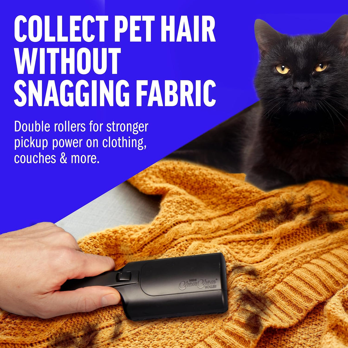 ChomChom Roller for Pet Hair - Reusable Lint Roller Pet Hair Removal Tool for Clothes, Couches