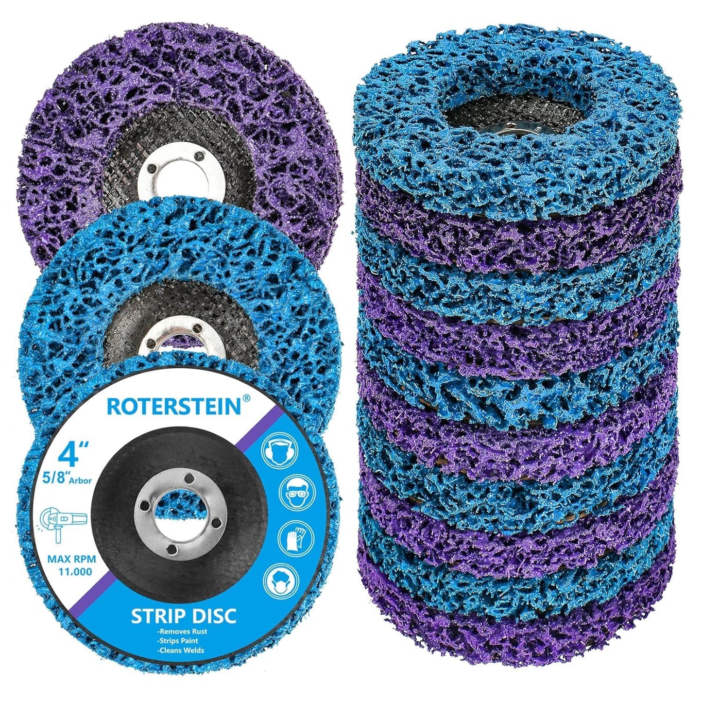 10 Pack Strip Discs Stripping Wheel 4 inch for Angle Grinder Clean and Remove Paint Coating Rust
