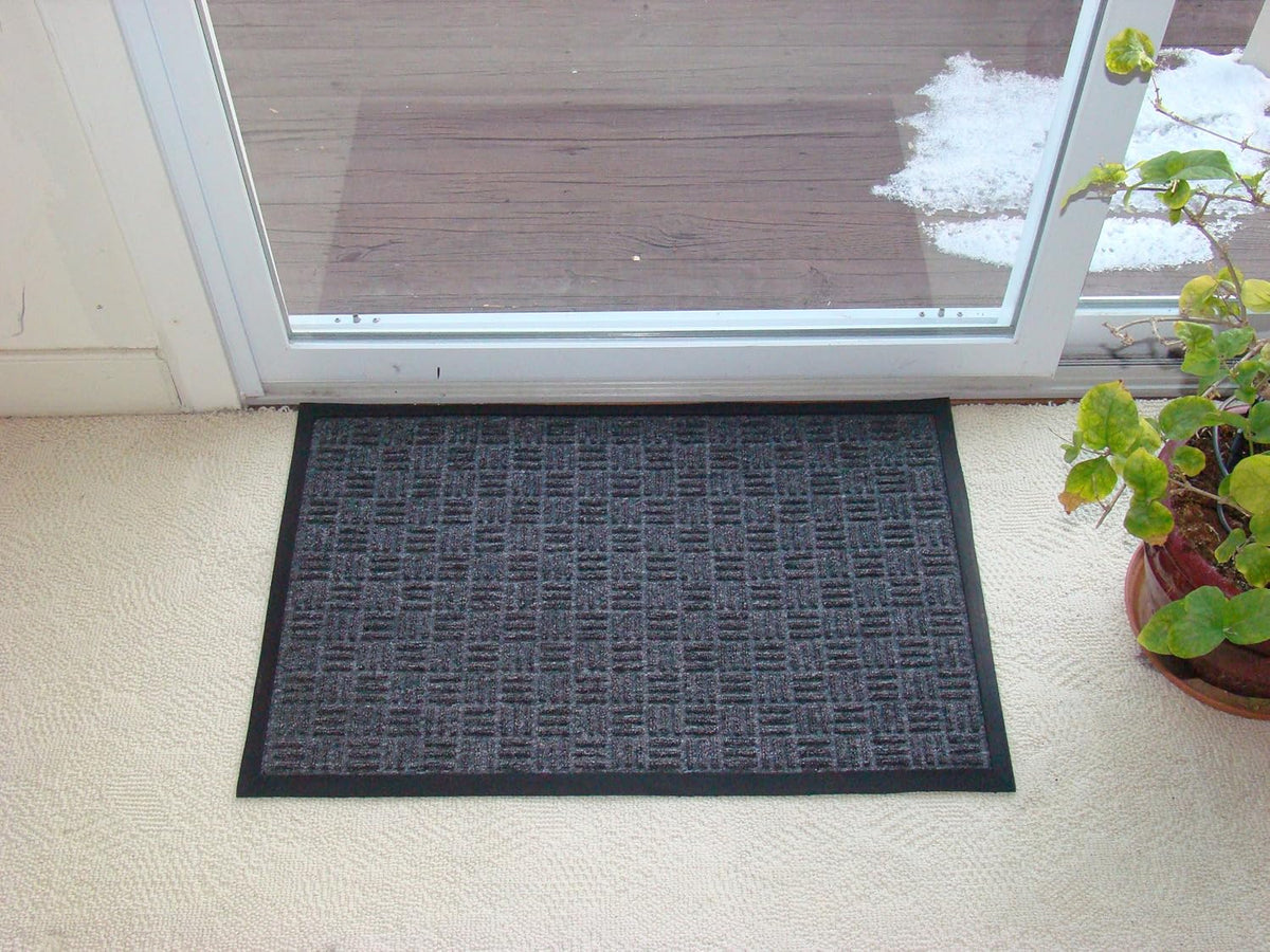 Kempf Water Retainer Entrance Mat, Indoor Outdoor Rubber Rug, Moisture Trapping, Absorbent Mat, 2