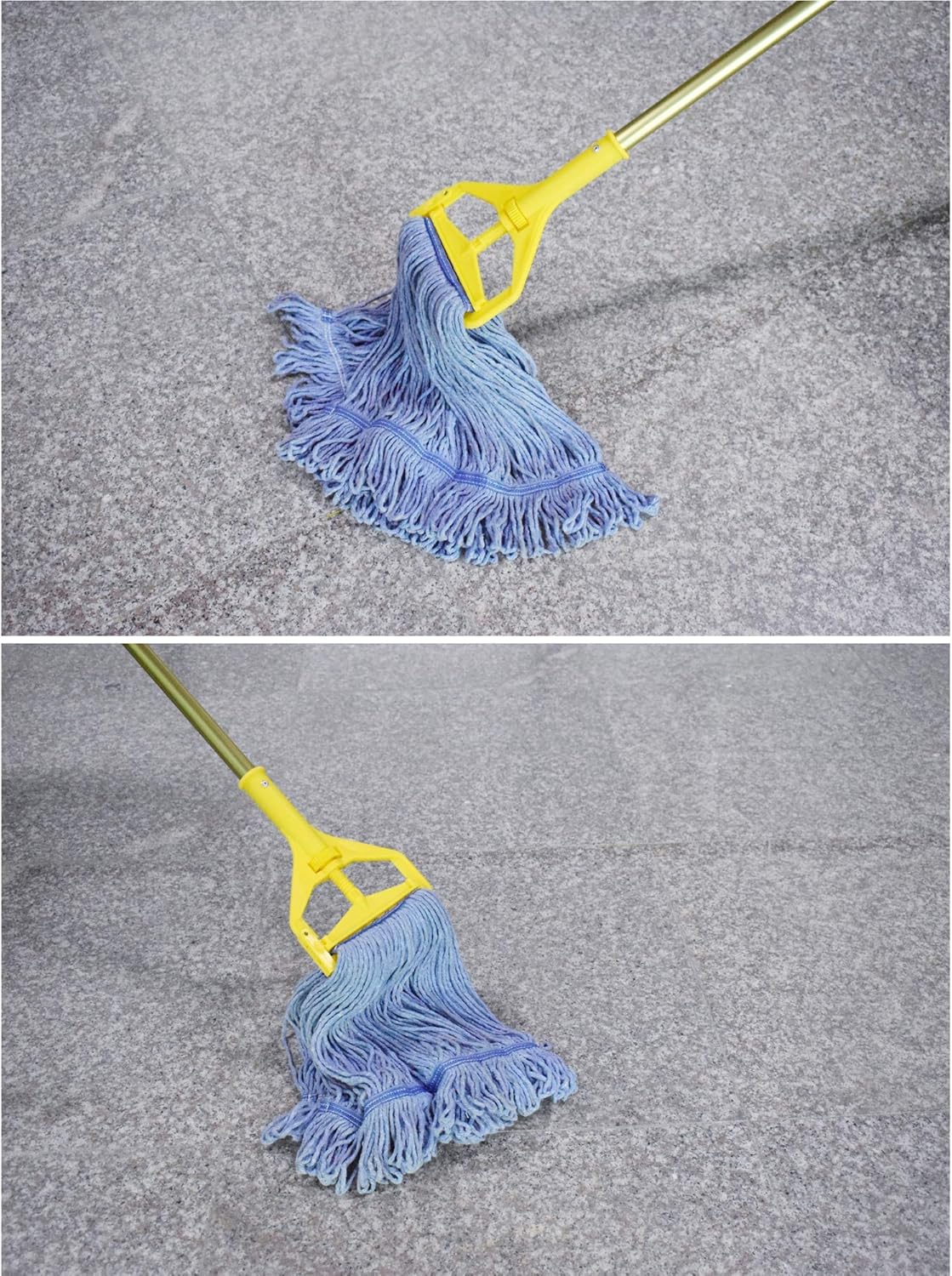String Mop Heads Replacement Heavy Duty Commercial Grade Blue Cotton Looped End Wet Industrial