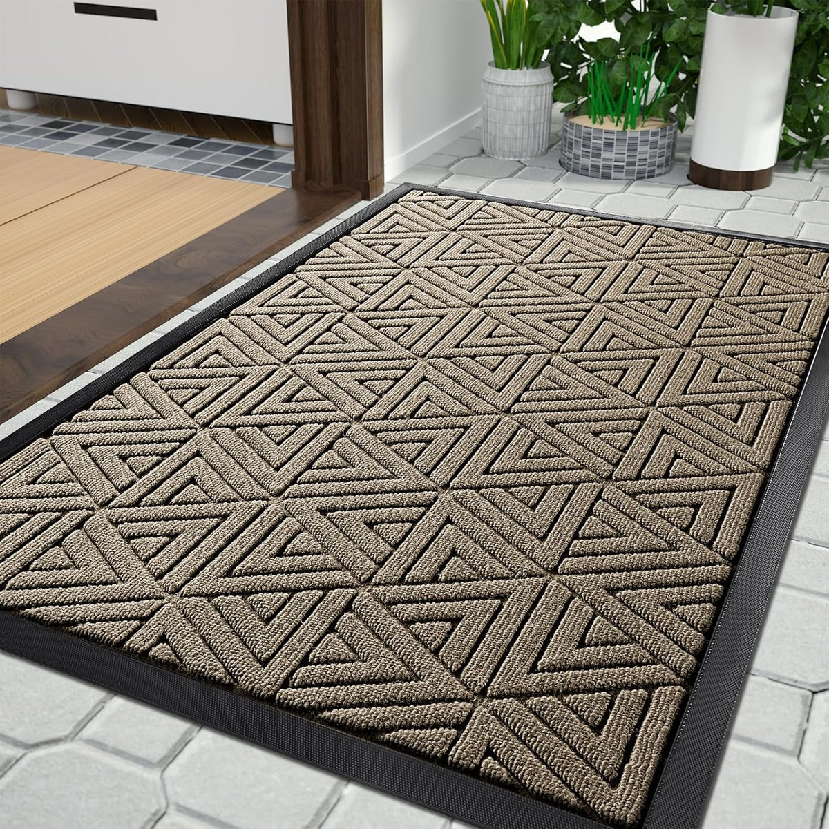 Yimobra Large Door Mat 36x24, All-Weather Waterproof Non-Slip Welcome Matt Outdoor, Heavy Duty Non
