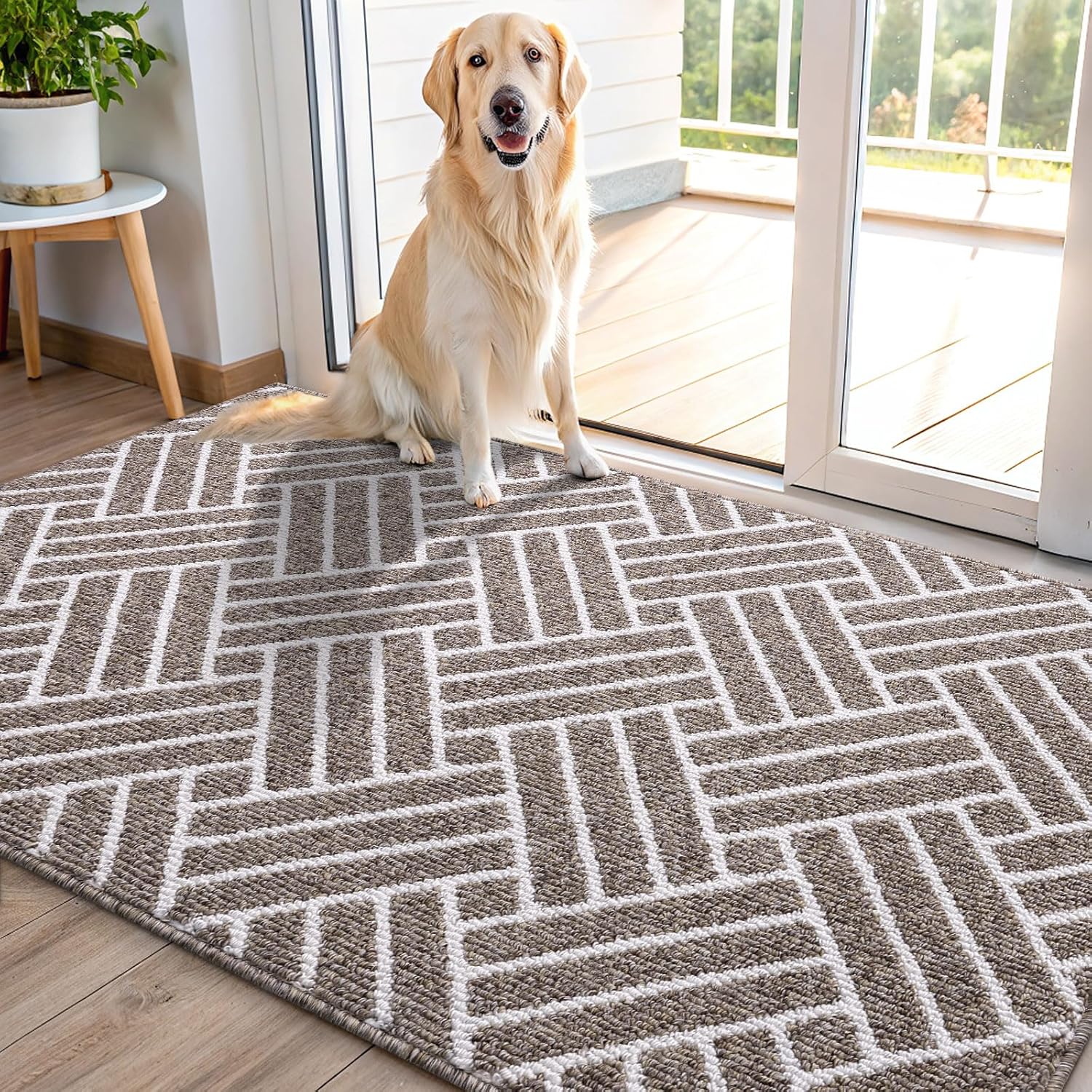 OLANLY Indoor Door Mat, 40x32 Inch, Dirt Resistant and Absorbent, Non-Slip Rubber Backing Floor