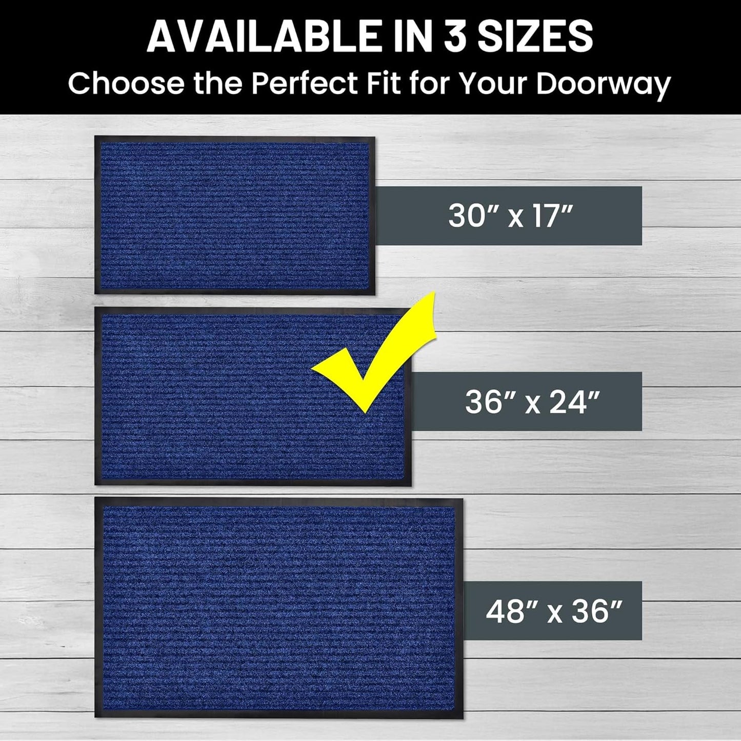Sierra Concepts Front Door Mat Large Welcome Floor Mats - Entryway Indoor Outdoor Entrance Doormat