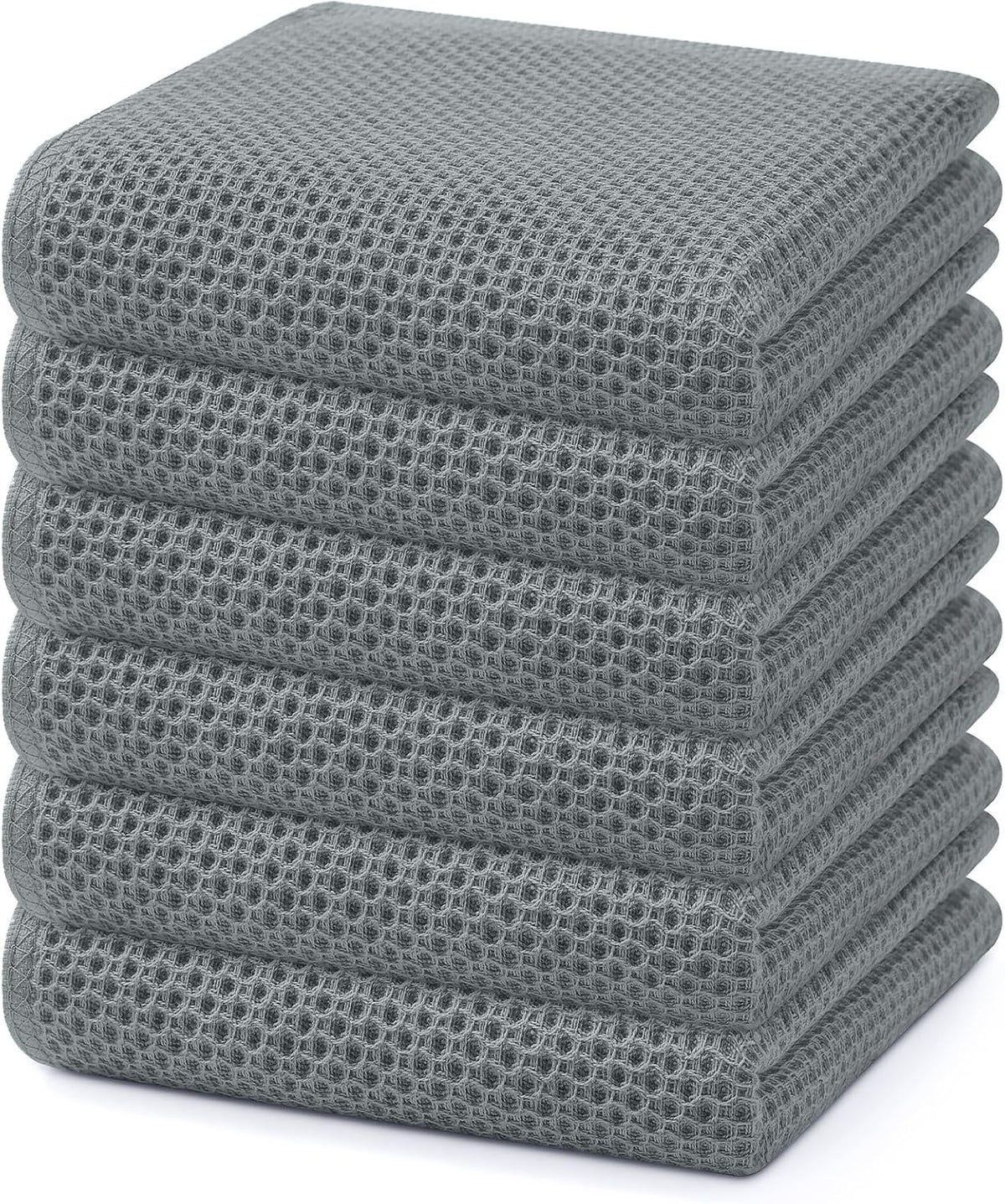 Homaxy 100% Cotton Waffle Weave Kitchen Dish Towels, Ultra Soft Absorbent Quick Drying Cleaning