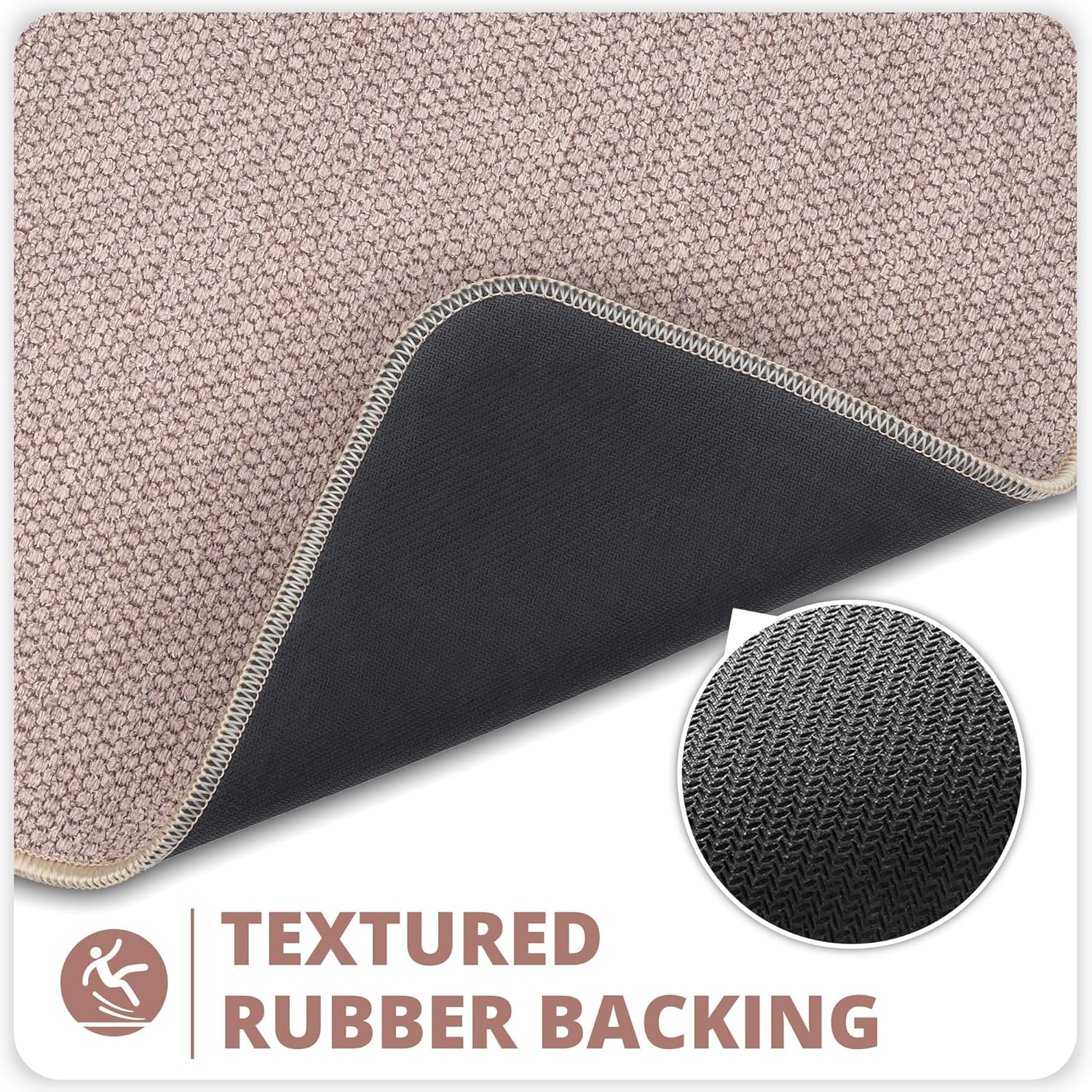 Bath Mat,Ultra Thin Bathroom Rugs,Rubber Bath Mats for Bathroom,No Slip Bath Rugs,Quick Dry,Machine