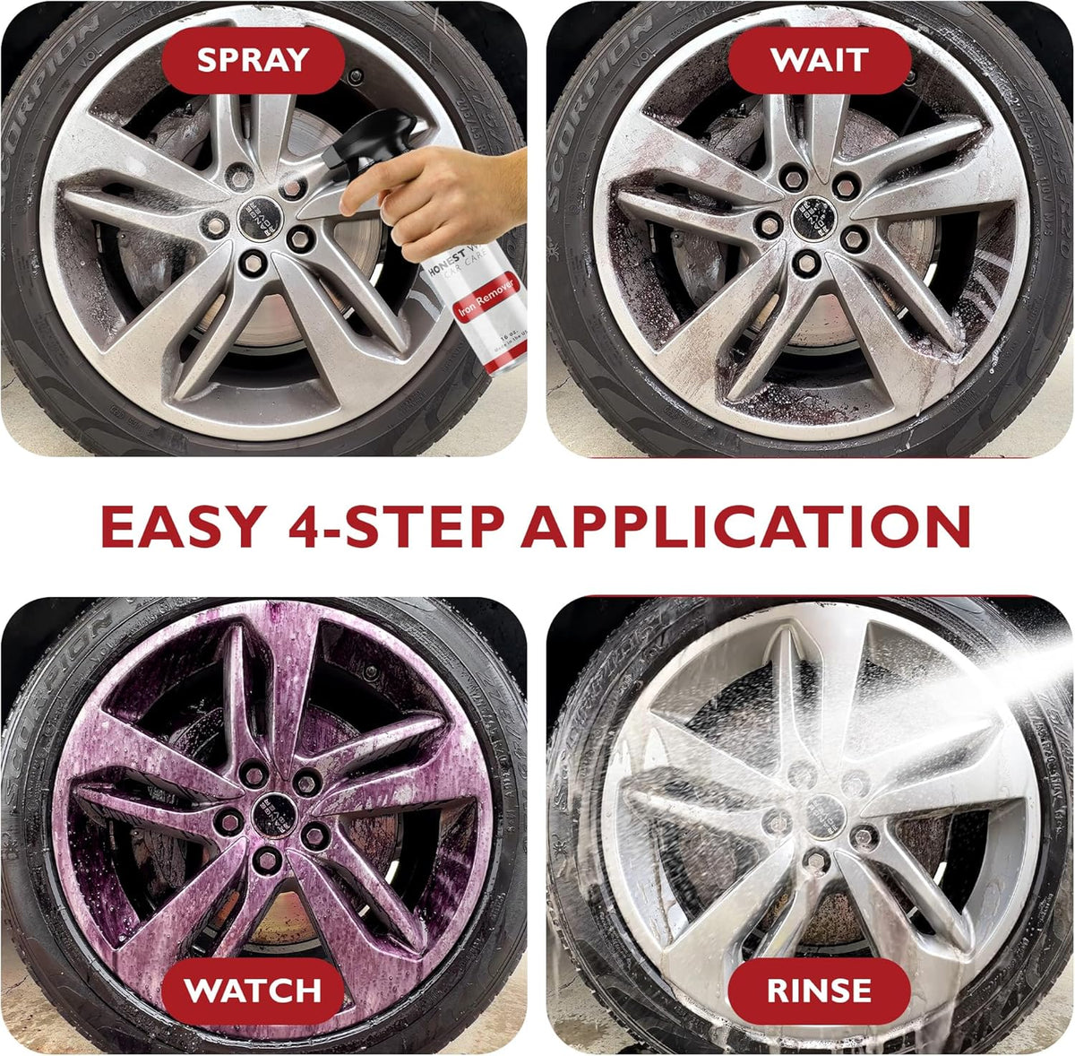 Honest Wash Iron Remover Car Detailing – Powerful Solution for Dissolving Brake Dust, Dirt, and