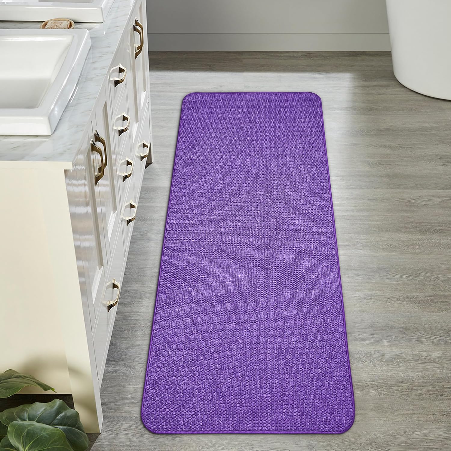 Bath Mat,Ultra Thin Bathroom Runner Rugs,Large Bath Mats for Bathroom,Quick Dry,Non-Slip,Machine