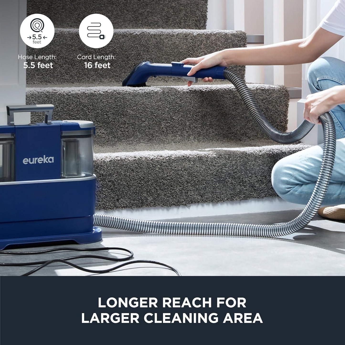 EUREKA Portable Carpet and Upholstery Cleaner, Spot Cleaner for Pets, Stain Remover for Carpet