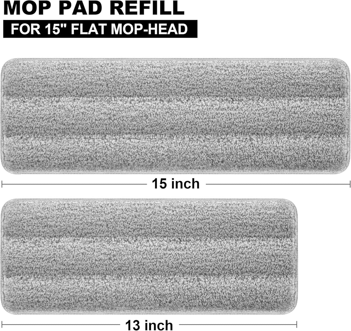 JOYMOOP Flat Mop Pads, Microfiber Mop Cleaning Pads, Washable Pads, Pads Replacement Flat Mop or