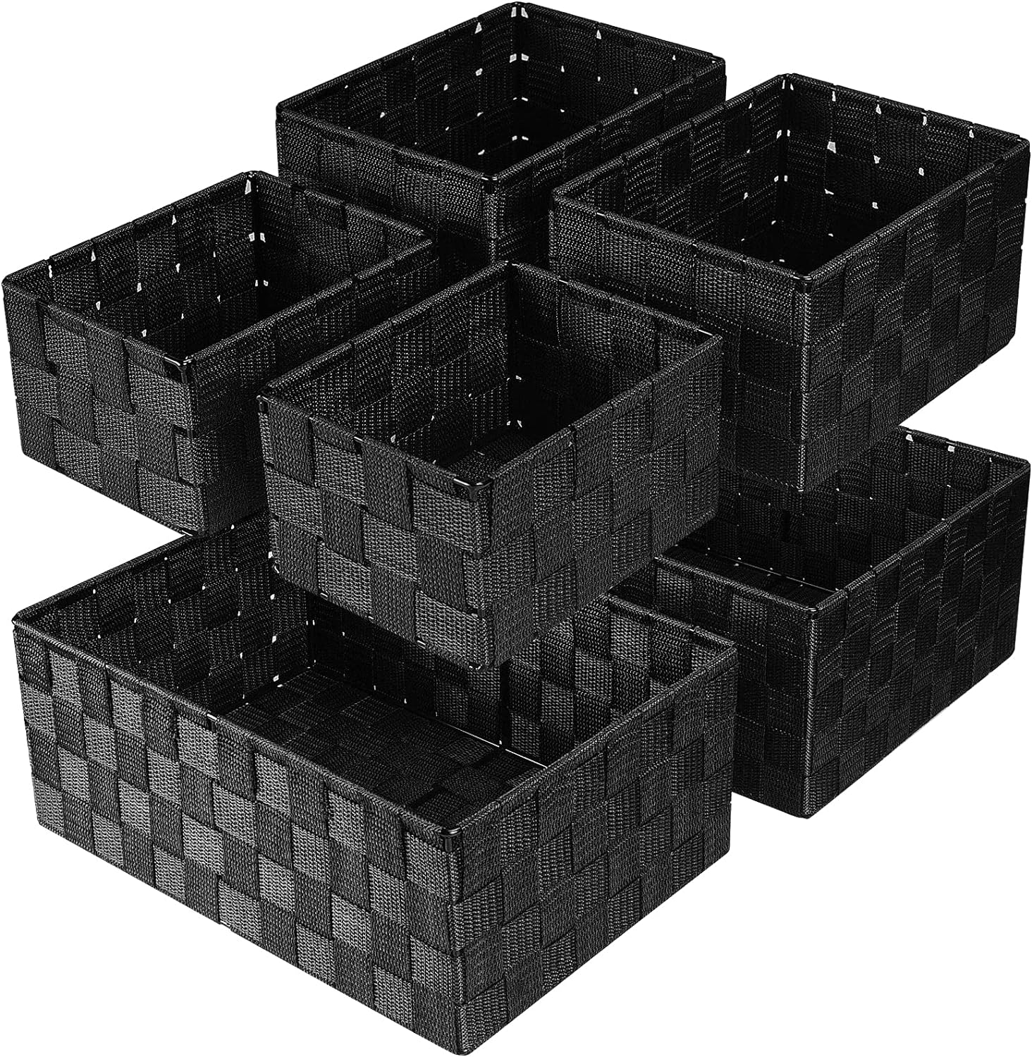 Woven Storage Baskets, Storage Bins, Cube Basket Container Baskets Storage Boxes Organizers for