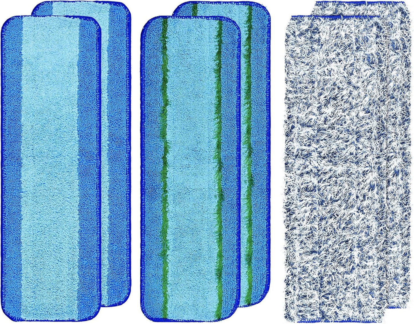 6 Pack Microfiber Cleaning Replacement Pad for Bona Mop,Washable Reusable Microfiber Cleaning Mop