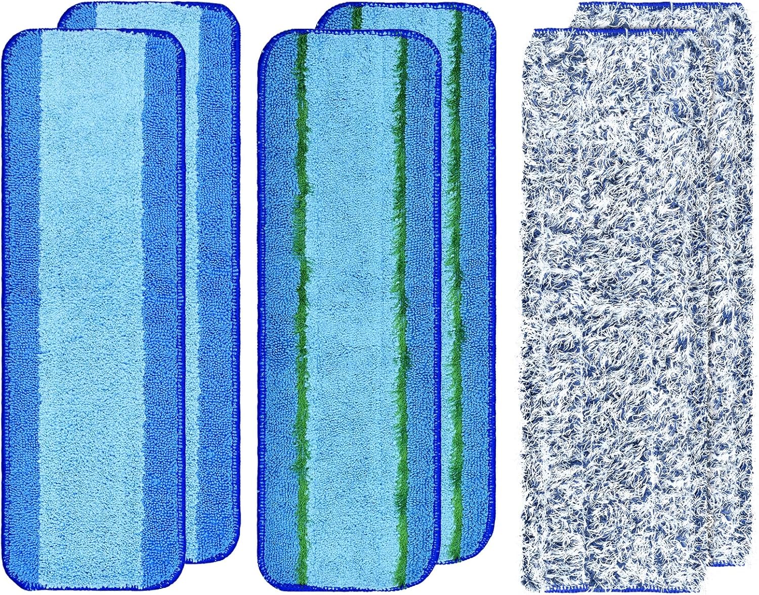 6 Pack Microfiber Cleaning Replacement Pad for Bona Mop,Washable Reusable Microfiber Cleaning Mop