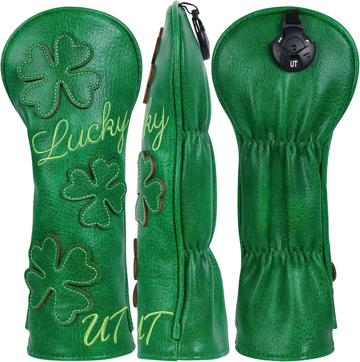 Golf Headcovers Golf Club Head Covers Four Leaf Clover Good Luck Charm - Clover Style Premium