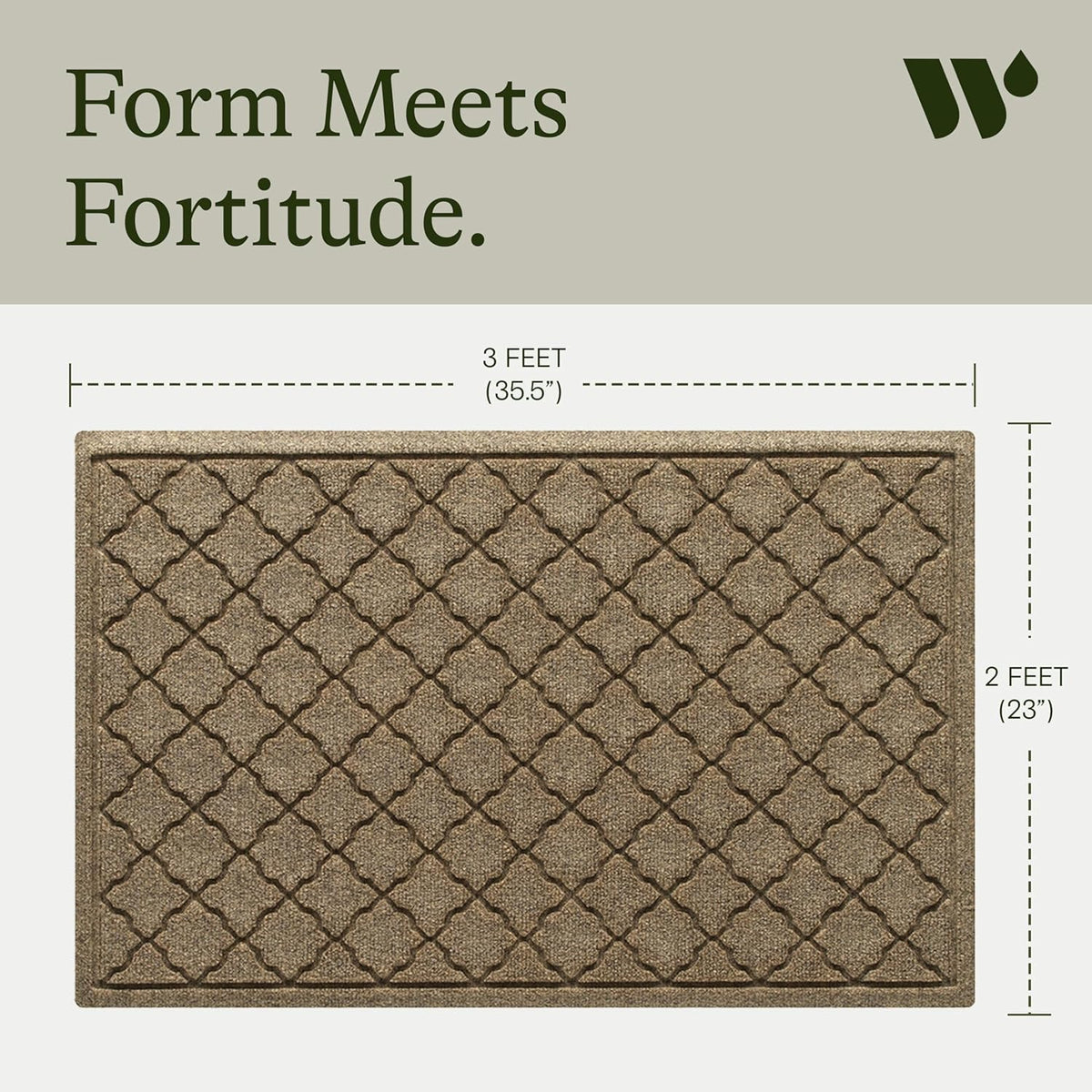 WaterHog Heavy Duty Doorway Mat, 2' x 3', Made in USA, Durable & Skid-Resistant Entryway Mat