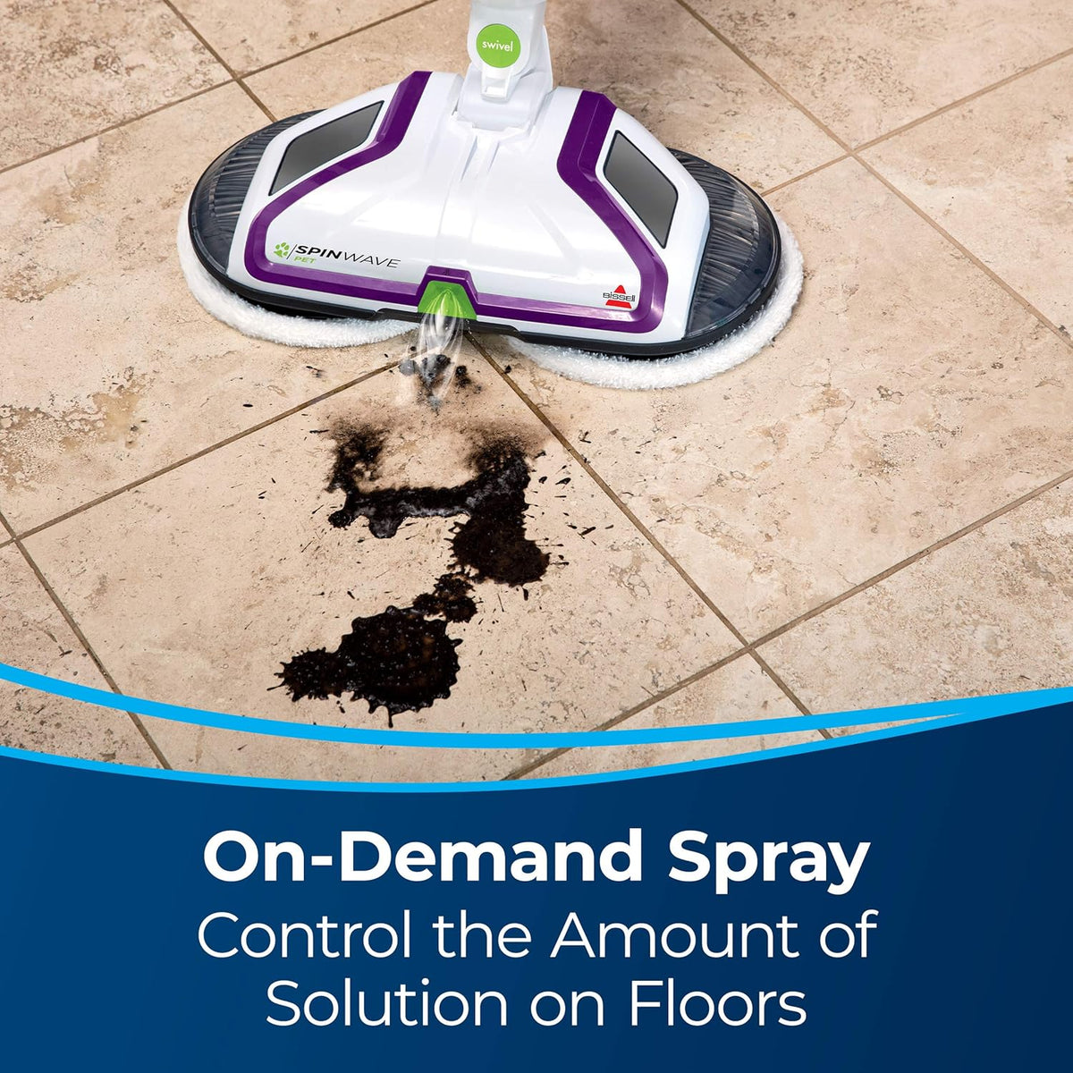 BISSELL® SpinWave Pet Hard Floor Corded Spin Mop Cleaner with Washable mop Pads for Sealed Hard