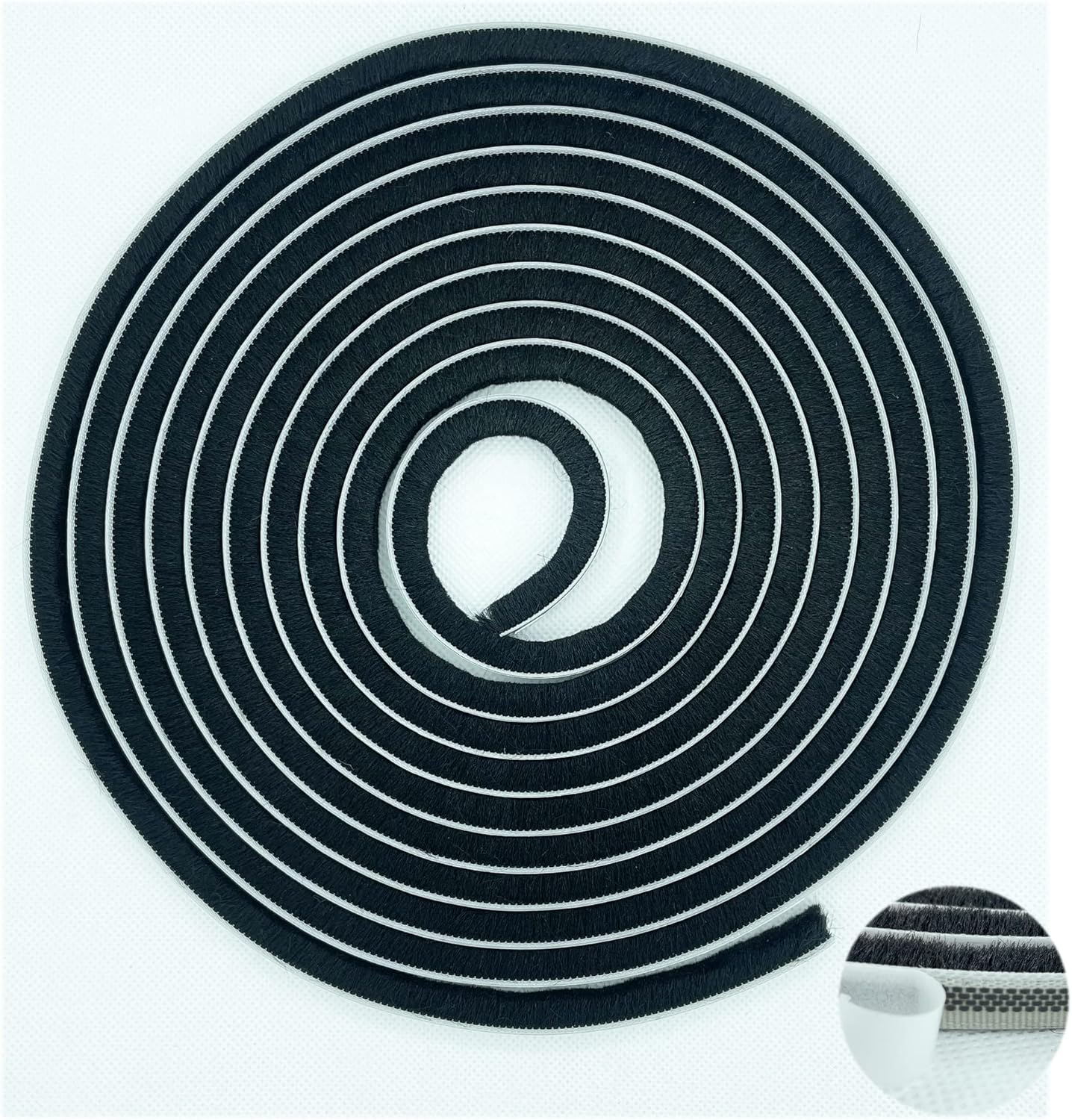 Adhesive Pile Weather Stripping, Weatherstrip Fuzzy Door Brush Strip for Sliding Sash Door Window