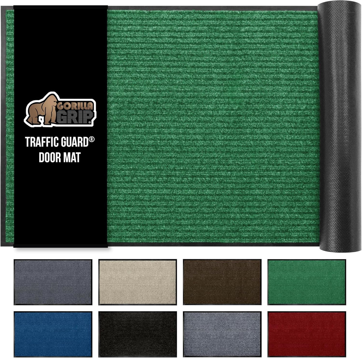 GORILLA GRIP Traffic Guard Door Mat, 72x48, Heavy Duty Welcome Mats, Commercial Office Space