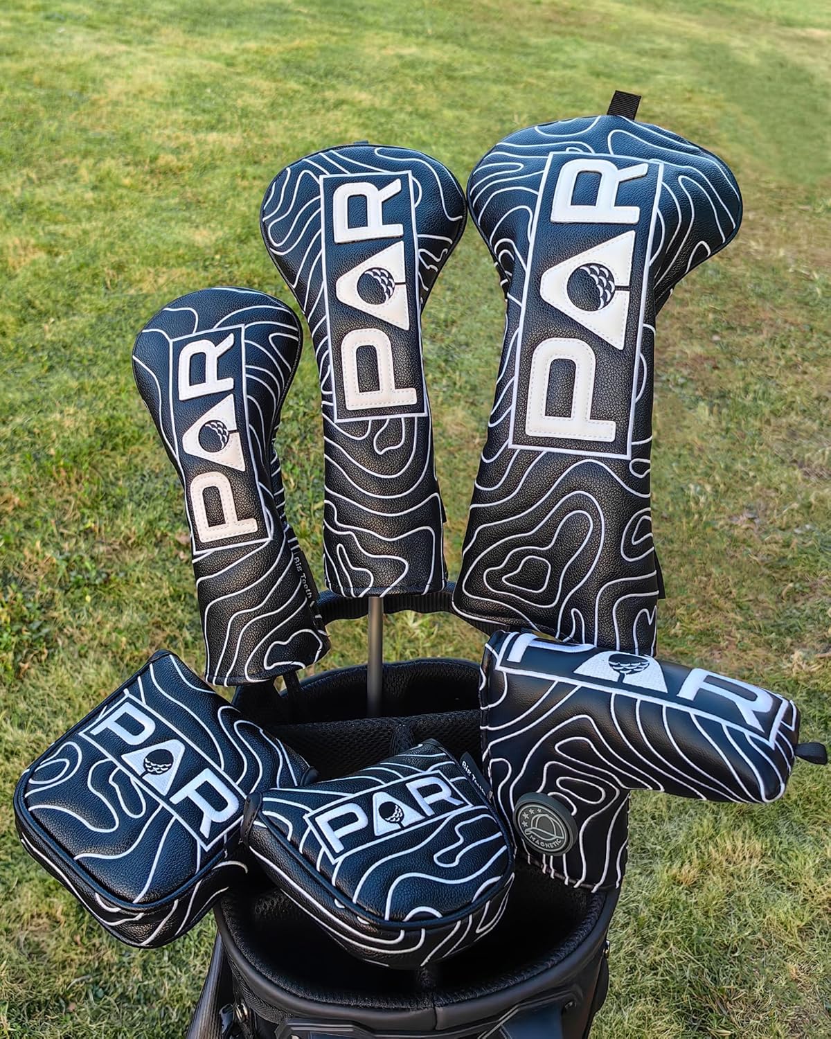 Big Teeth Golf Club Covers Full Set Driver Headcover Fairway Wood Hybrid Golf Club Iron Head