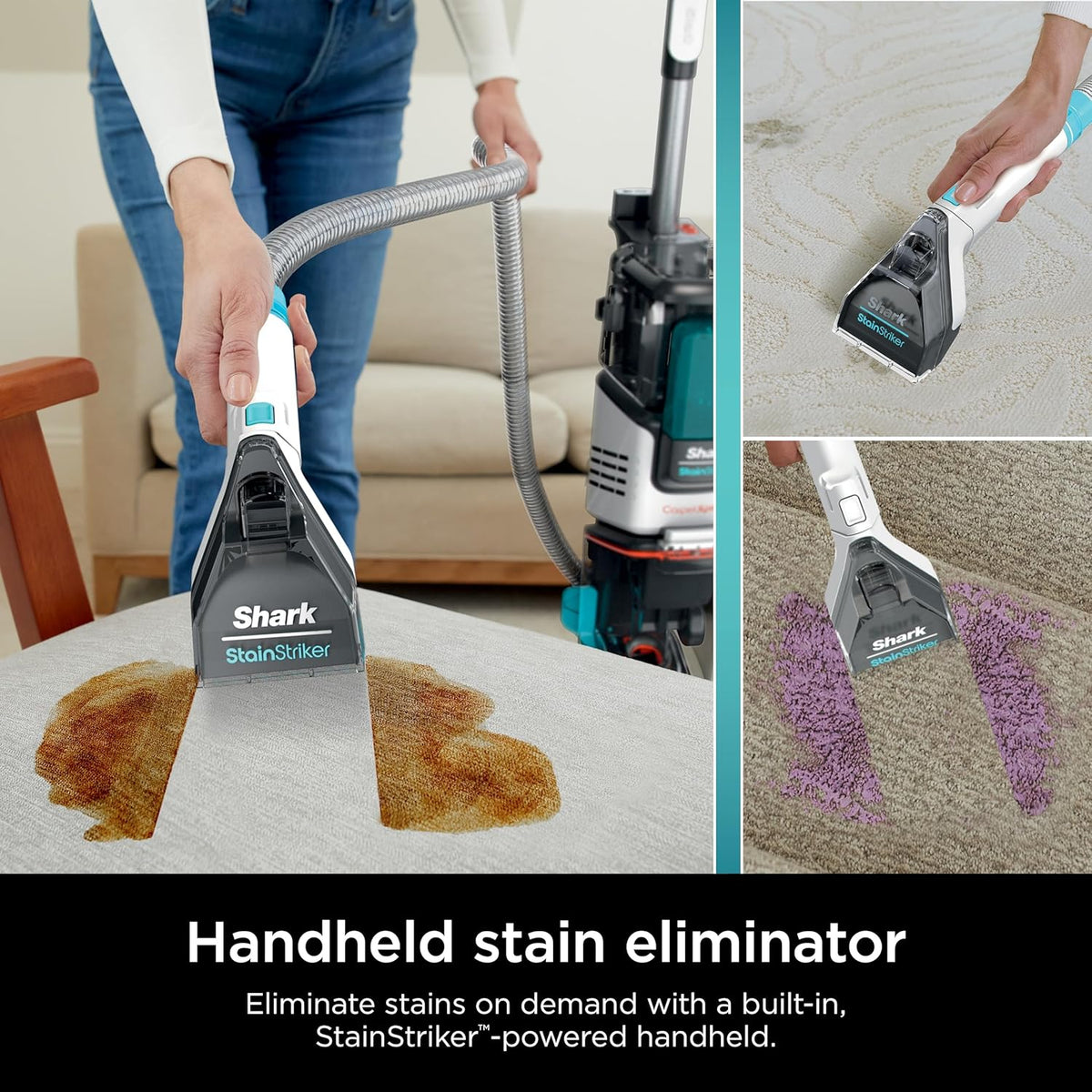 Shark CarpetXpert with StainStriker Upright Carpet, Area Rug & Upholstery Cleaner with Pet Mess