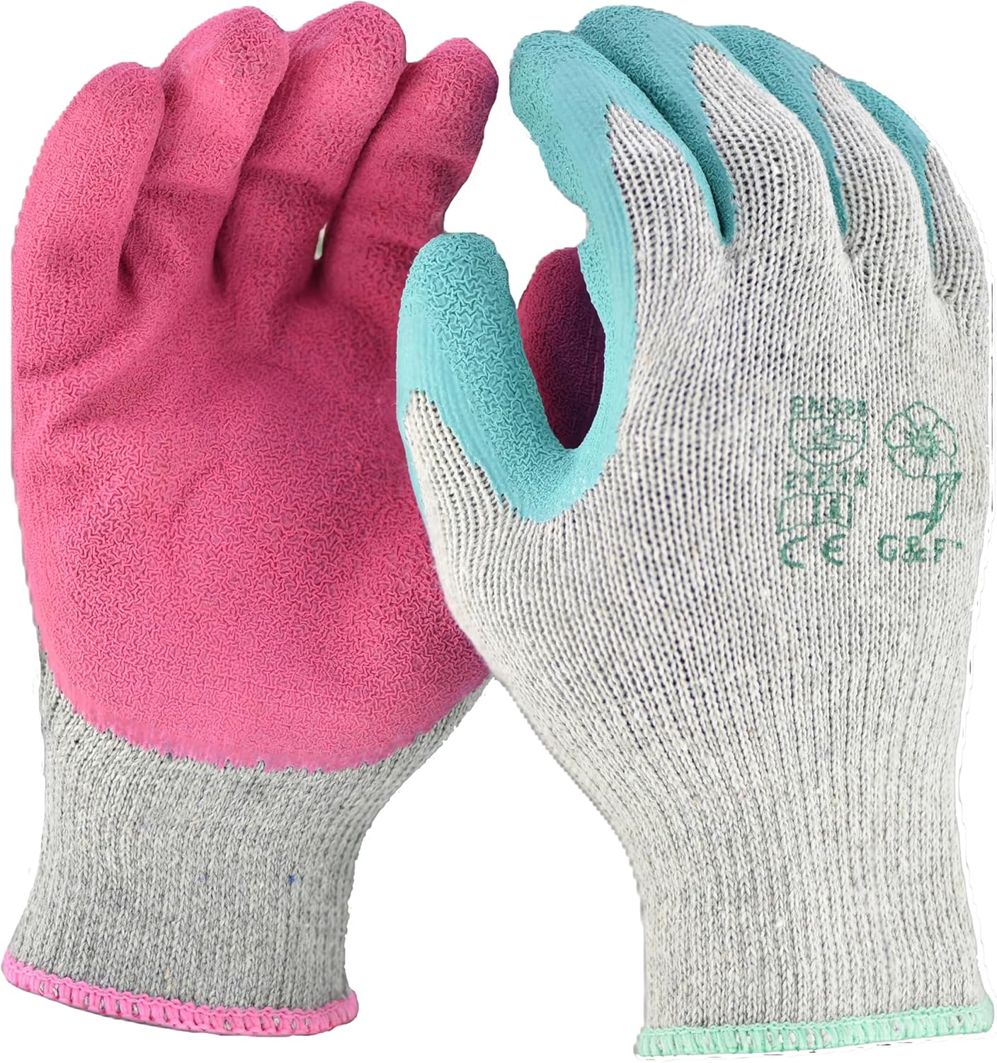 G & F Products G & F Rubber Latex Double Coated Work Gloves for Construction, gardening gloves