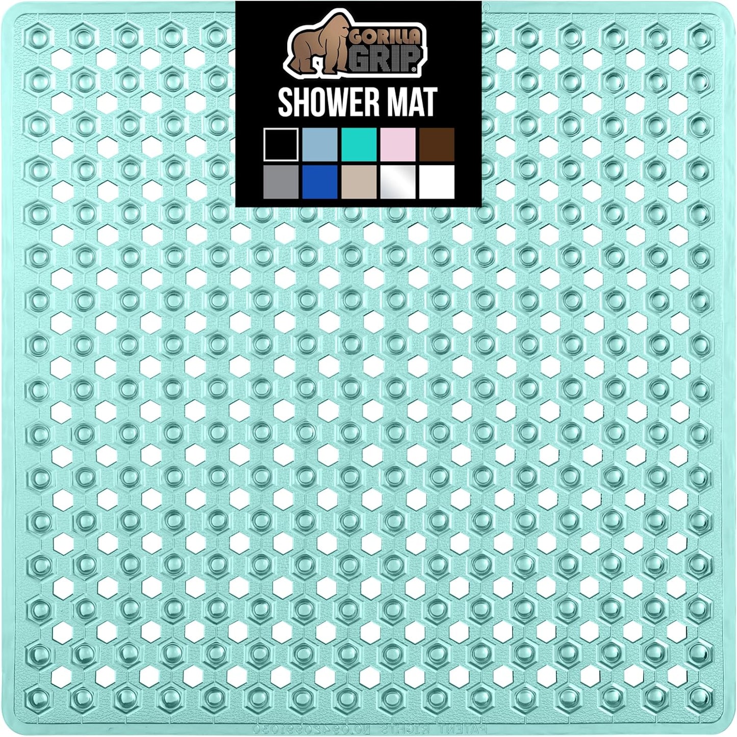 GORILLA GRIP Patented Square Shower Stall Mat, Small Bathtub Floor Mats for Stand Up Showers with