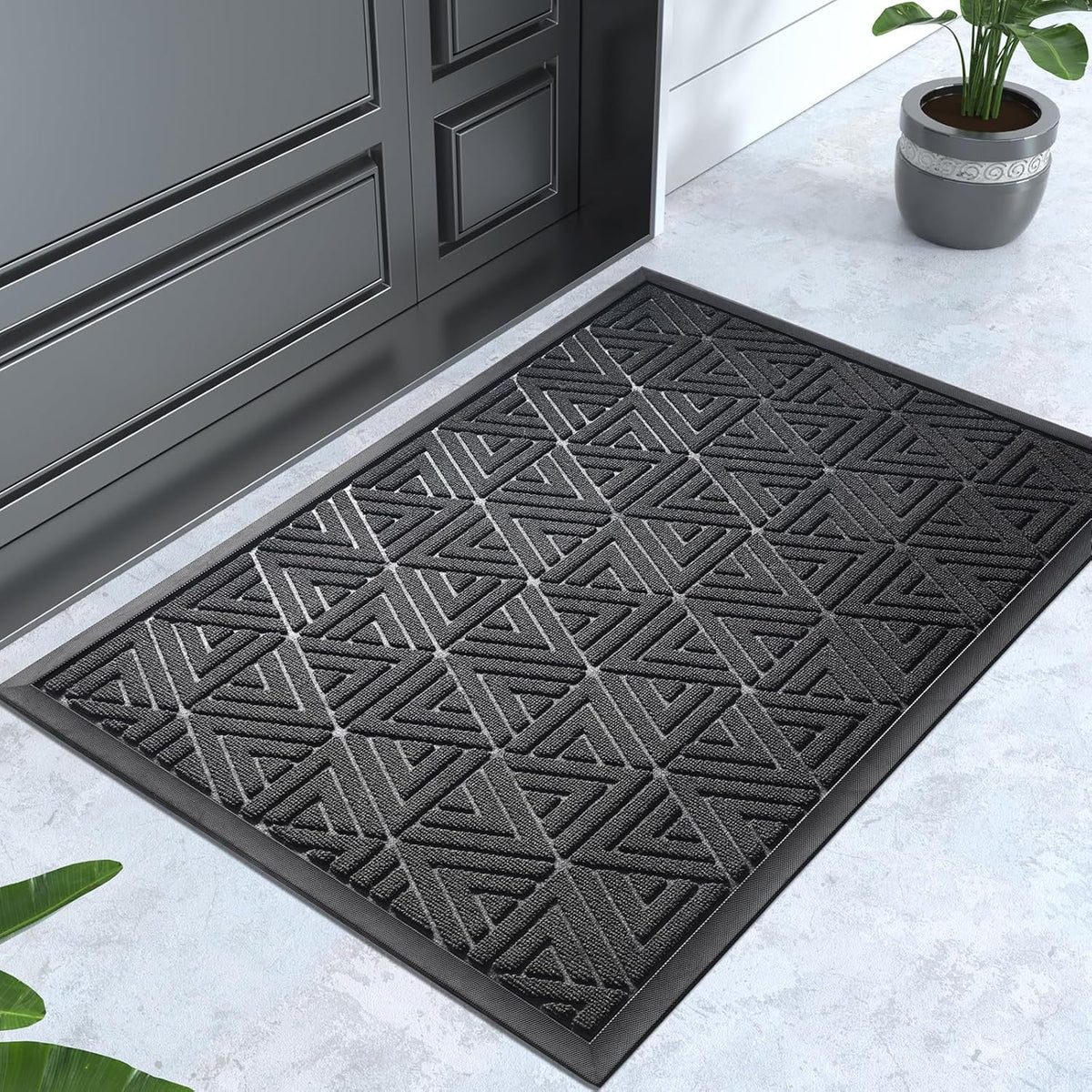 Yimobra Outdoor Mats for Front Door 29.5x17, All-Weather Waterproof Non-Slip Outdoor Door Mat